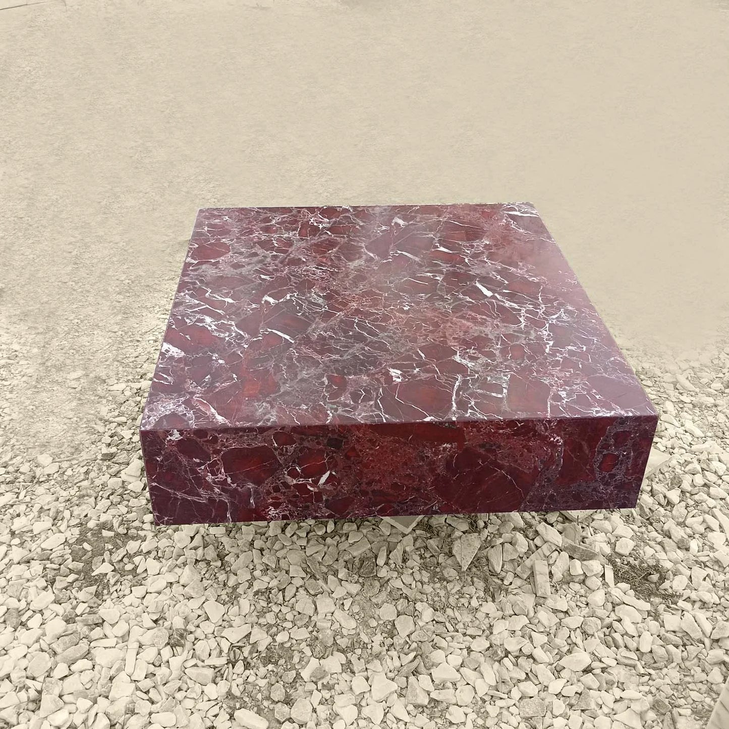 Rosso Levanto Marble Coffee Table in Dubai 