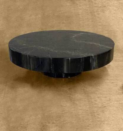 Black Circular Marble Coffee Table