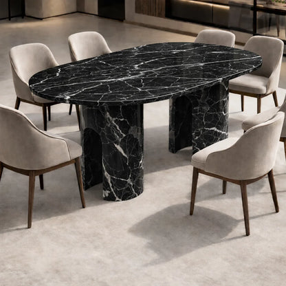 Arch Pillar Marble Dining Table