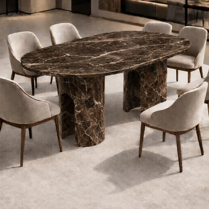 Arch Pillar Marble Dining Table