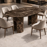 Arch Pillar Marble Dining Table