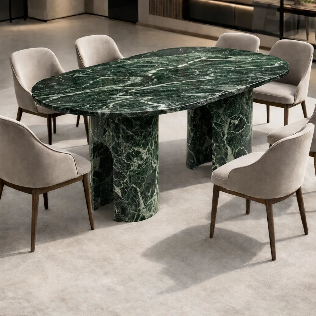 Arch Pillar Marble Dining Table