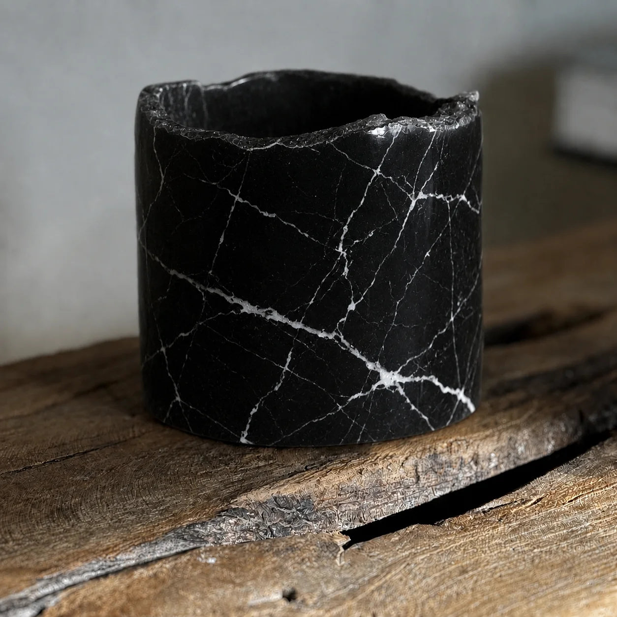 Arctic Vein Stone Candle Holder