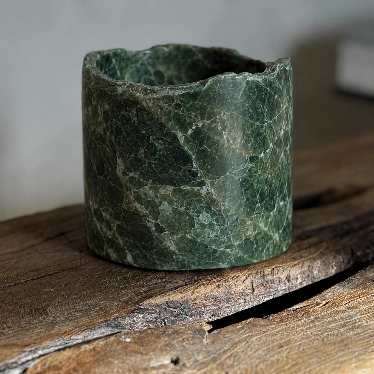 Arctic Vein Stone Candle Holder