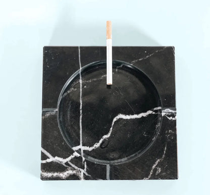 Ashtray marble Black Marquinia