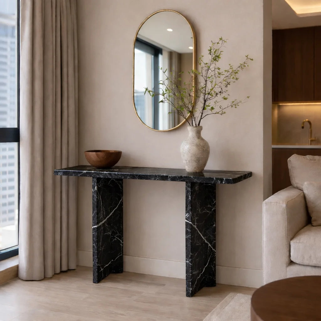 Aurelio Luxe Marble Console Table