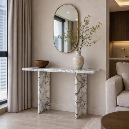 Aurelio Luxe Marble Console Table