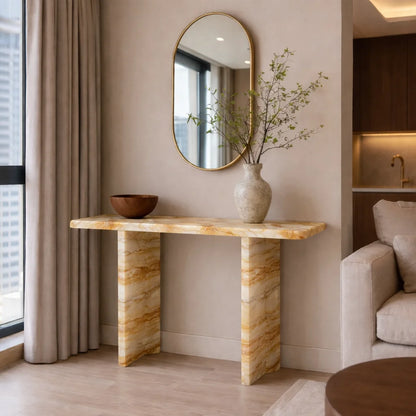 Aurelio Luxe Marble Console Table