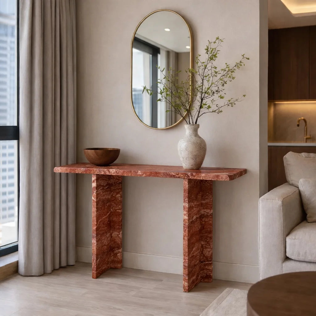 Aurelio Luxe Marble Console Table