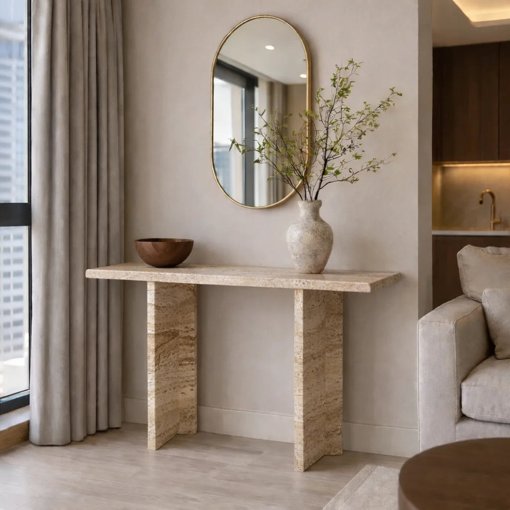 Aurelio Luxe Marble Console Table