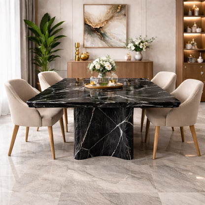 Aurora Beige Marble Dining Table
