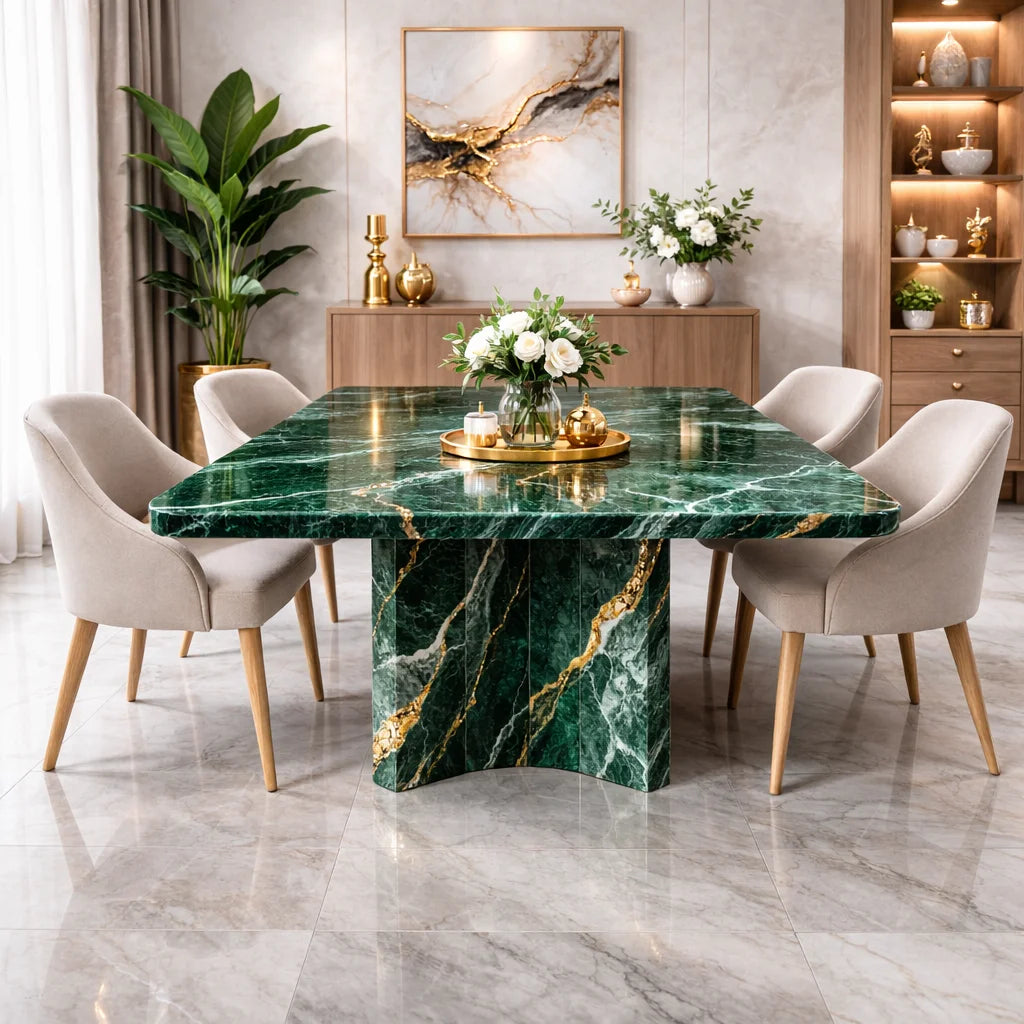 Aurora Beige Marble Dining Table