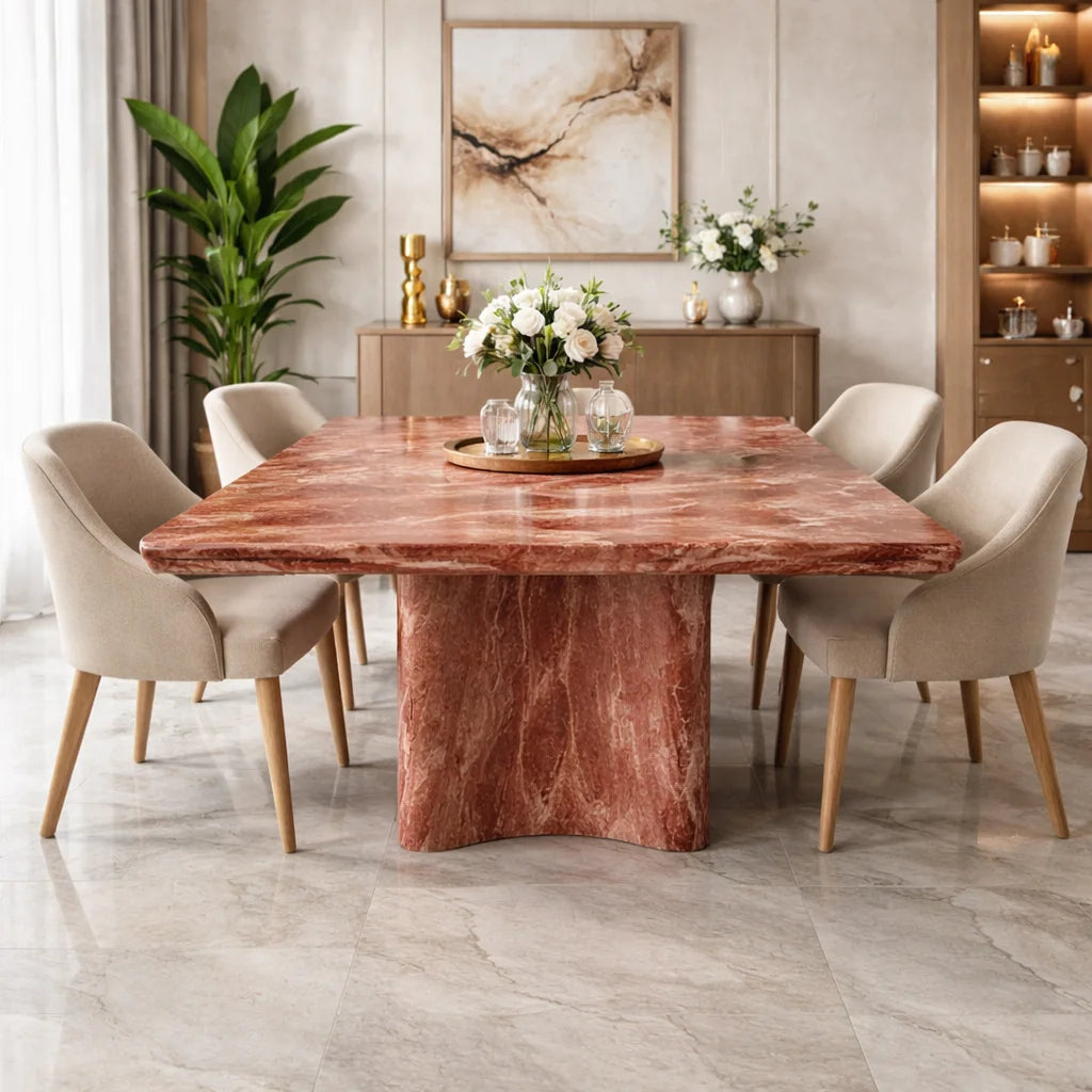 Aurora Beige Marble Dining Table