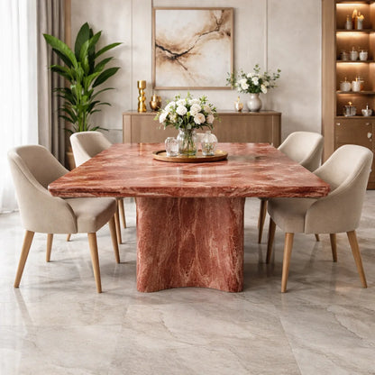 Aurora Beige Marble Dining Table
