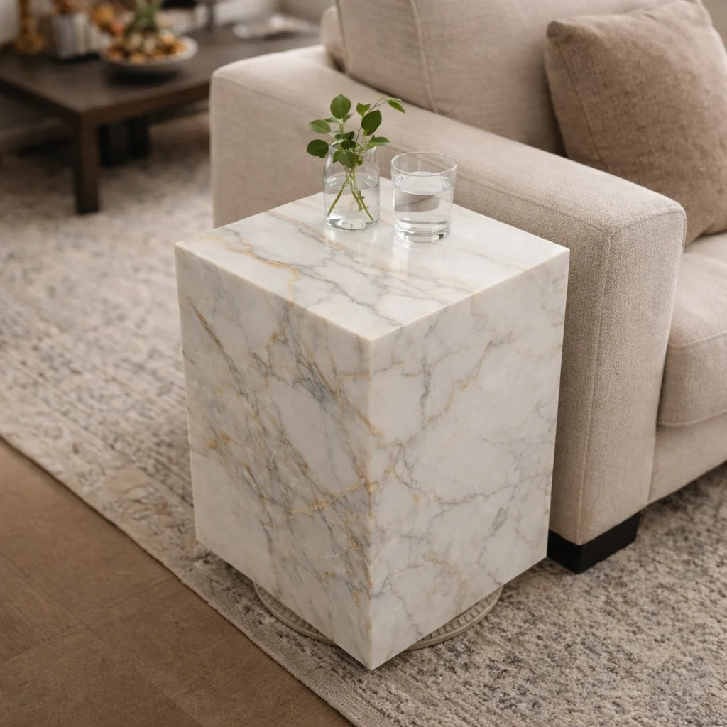Averon Luxe Stone Side Table