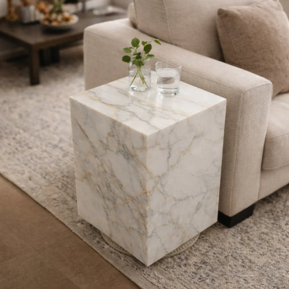 Averon Luxe Stone Side Table