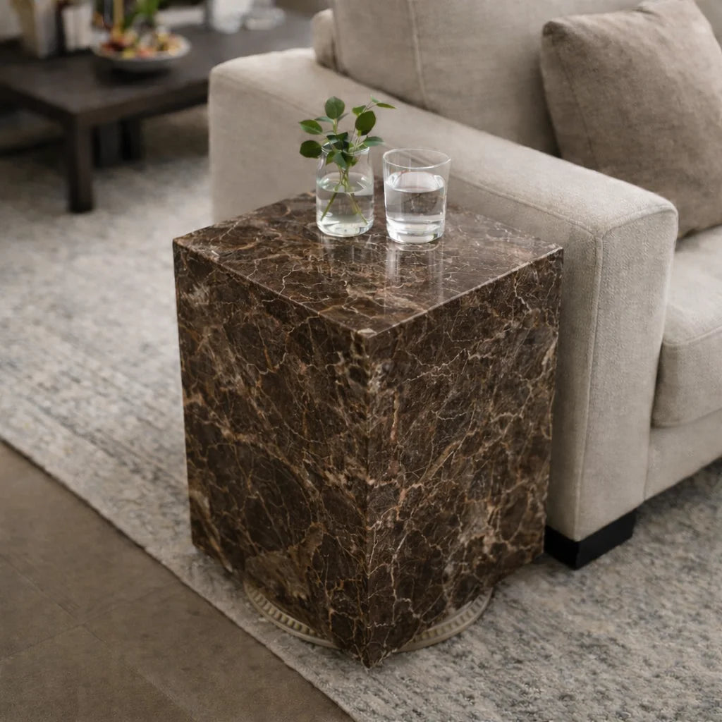 Averon Luxe Stone Side Table
