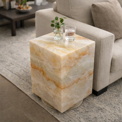 Averon Luxe Stone Side Table