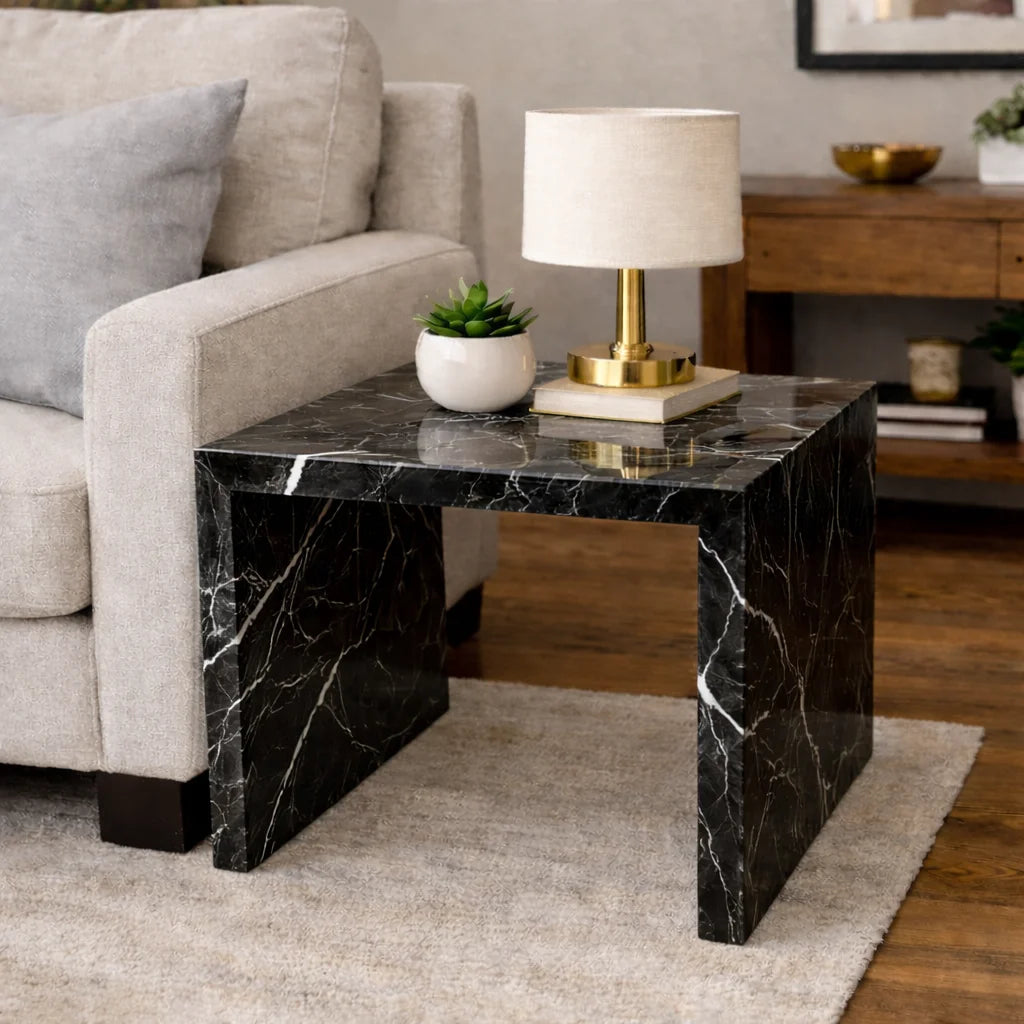 Averro Strata Stone Side Table