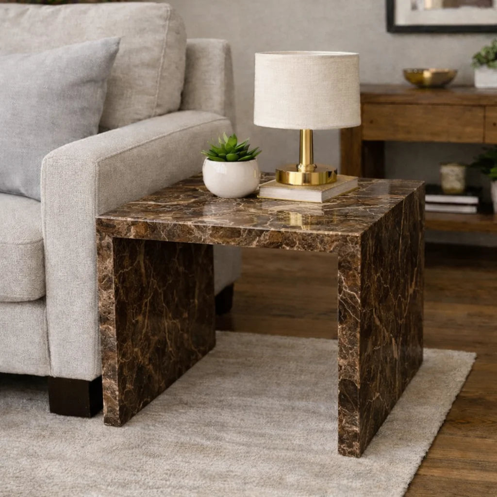Averro Strata Stone Side Table