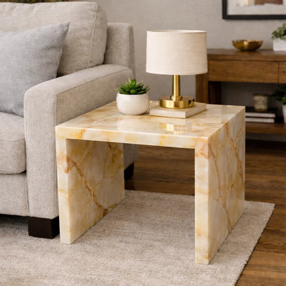 Averro Strata Stone Side Table