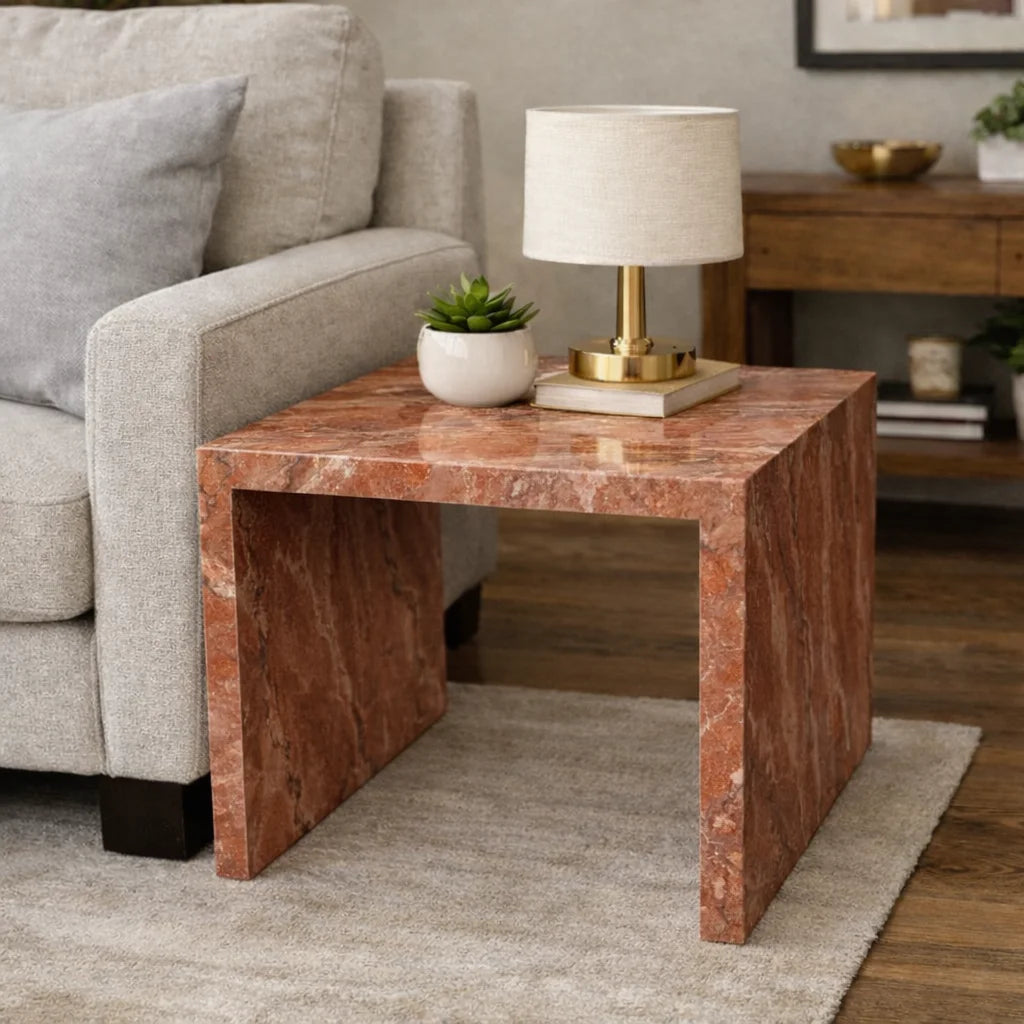 Averro Strata Stone Side Table
