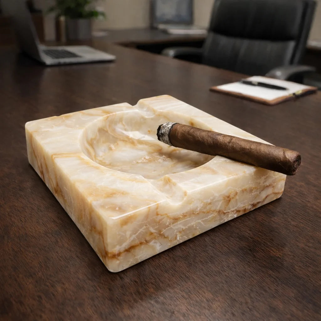 Beige ciger Marble Ashtray