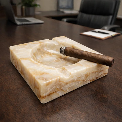 Beige ciger Marble Ashtray