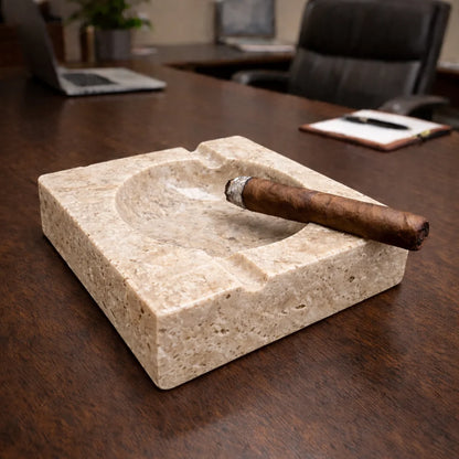 Beige ciger Marble Ashtray