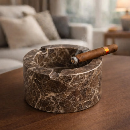 Beige ciger Round Ashtray