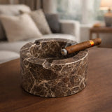 Beige ciger Round Ashtray