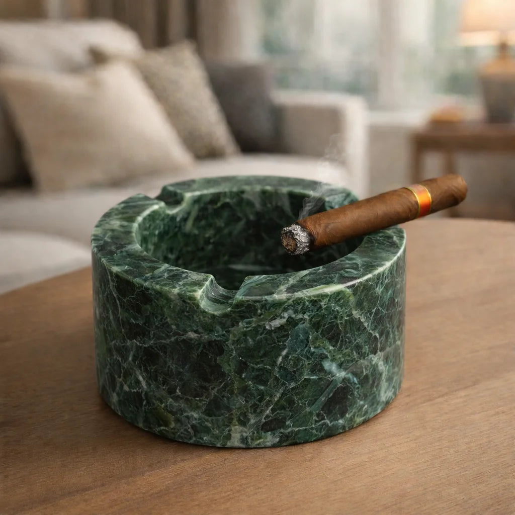 Beige ciger Round Ashtray