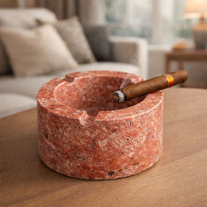 Beige ciger Round Ashtray