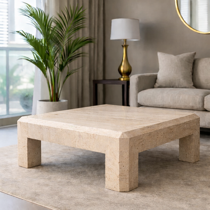 Beige Minimalistic Coffee Table