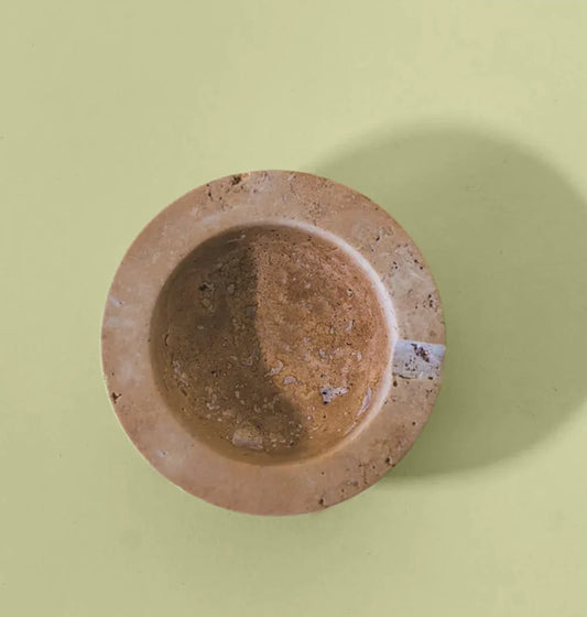 Beige Travertine Bowl Ashtray in usa