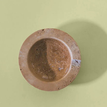 Beige Travertine Bowl Ashtray United Arab Emirates