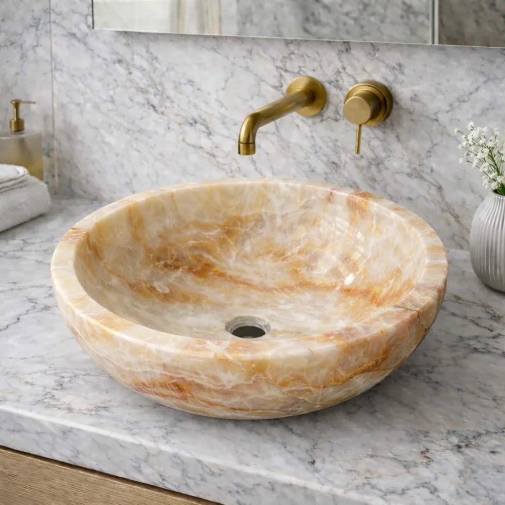 Vessel Sink Honed And Filled