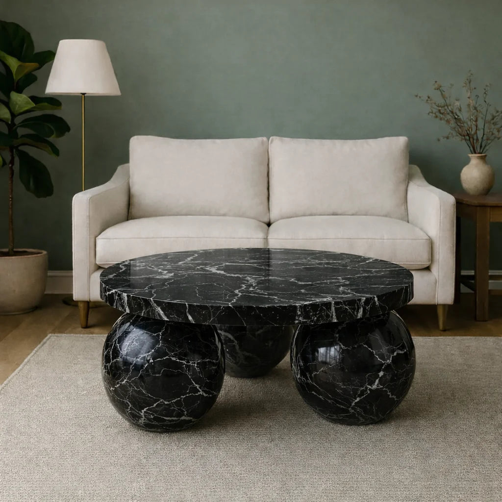 Bol Base Green Marble Coffee Table