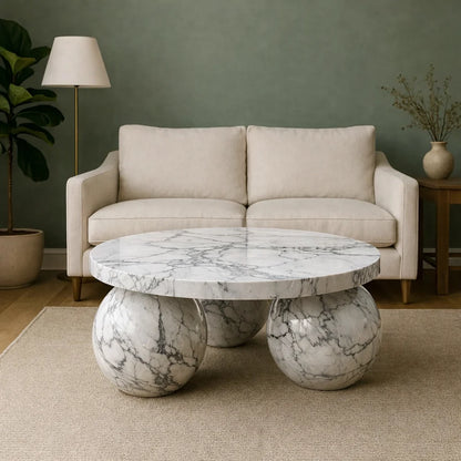 Bol Base Green Marble Coffee Table