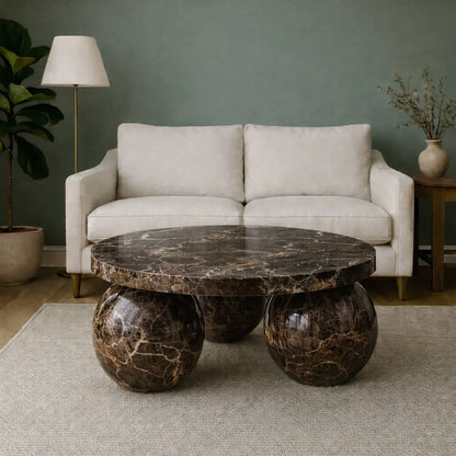 Bol Base Green Marble Coffee Table