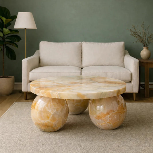 Bol Base Green Marble Coffee Table