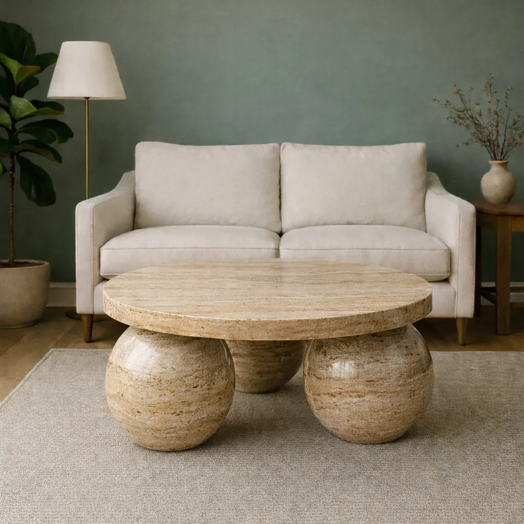 Bol Base Green Marble Coffee Table
