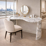 Aurelia Curve Marble Console Table
