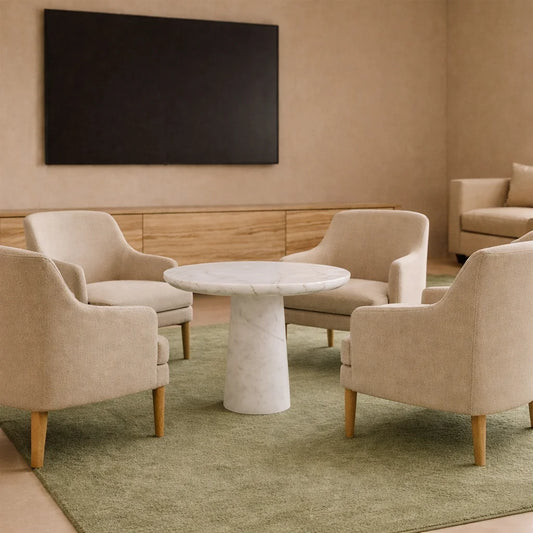 Elite Natural Marble Round Table