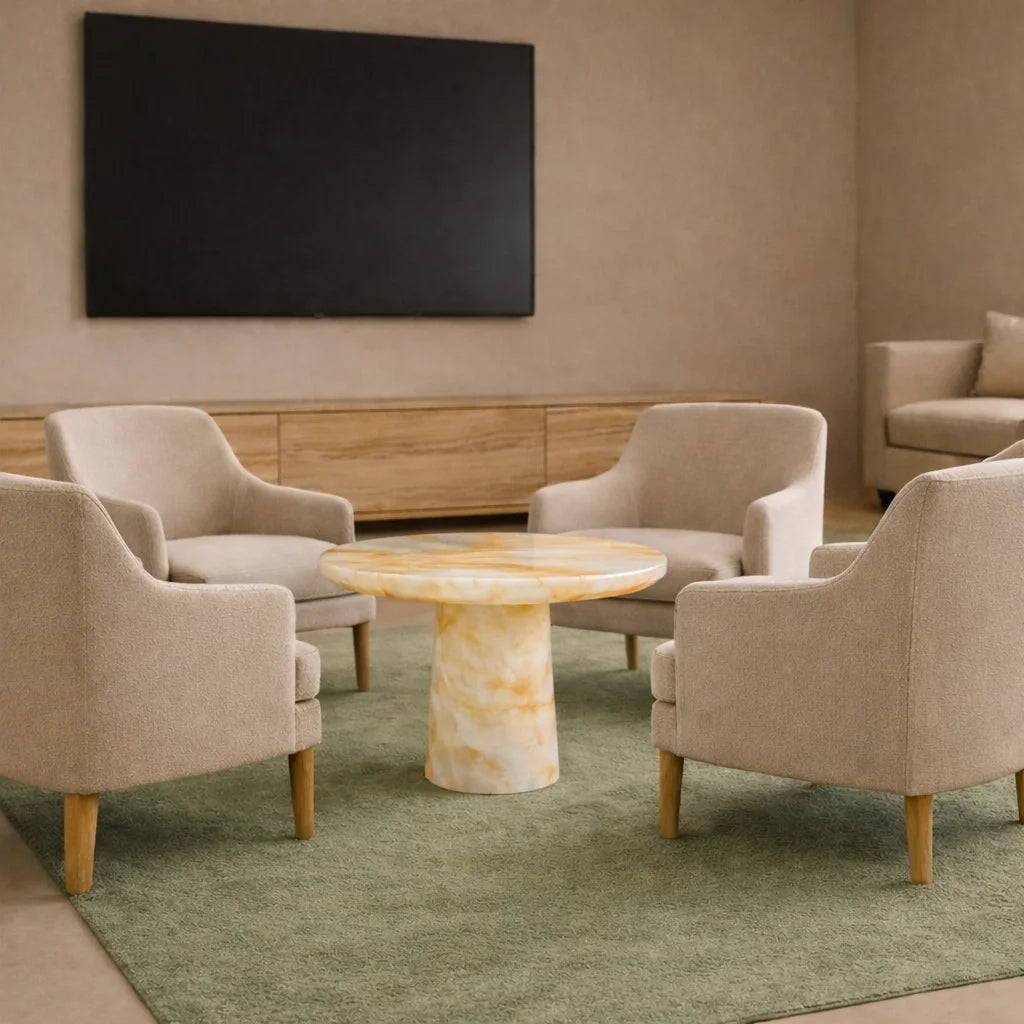 Elite Natural Marble Round Table