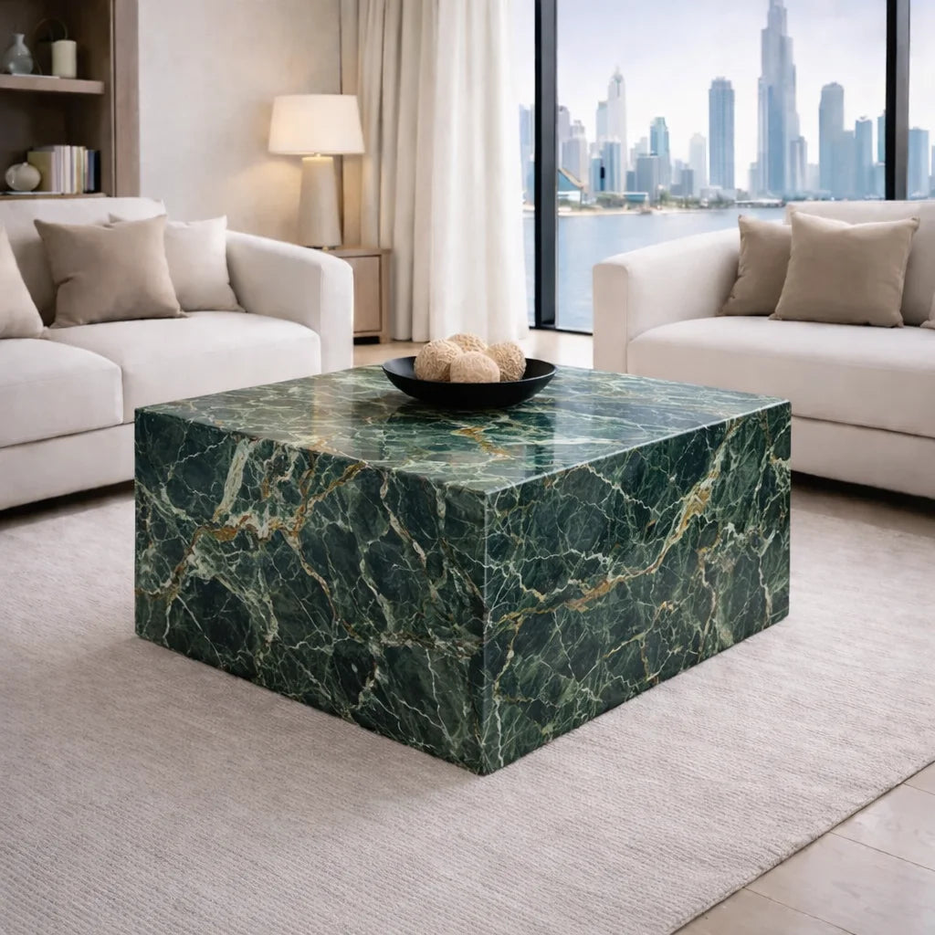 Plinth Carrara Marble Coffee Table