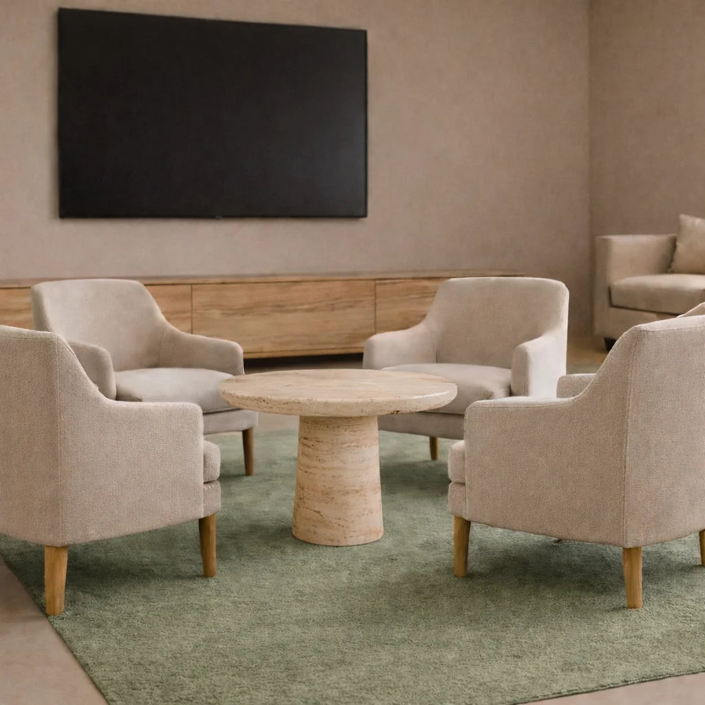 Elite Natural Marble Round Table