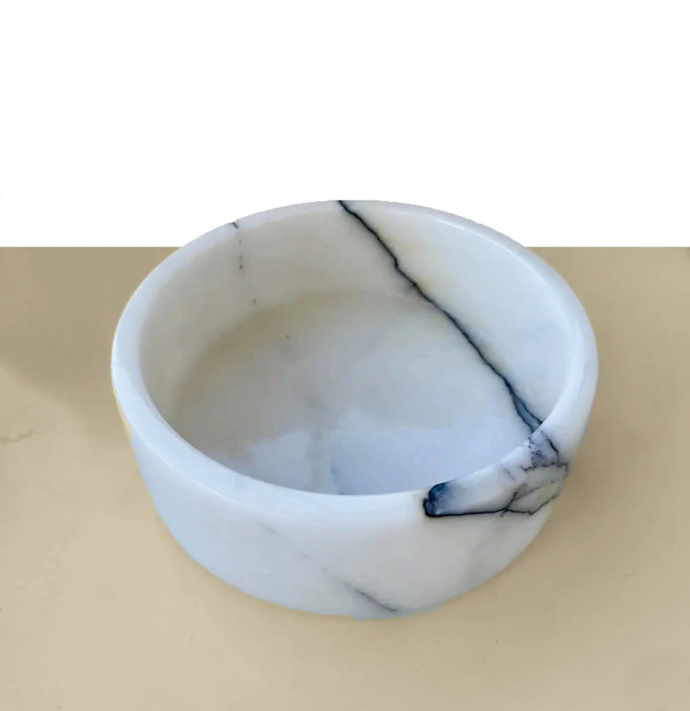 Cat and Dog Pet Marble Food Bowl