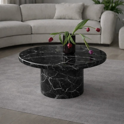 Custom Viola Marble Side Table