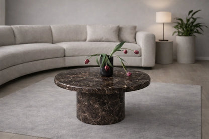 Custom Viola Marble Side Table